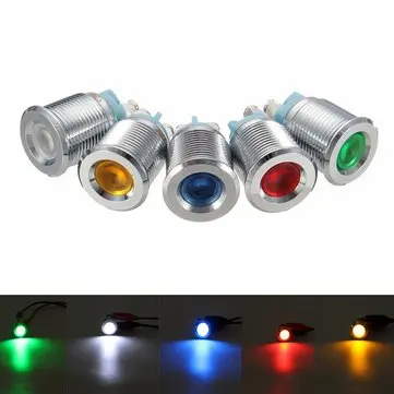12V 24V 16mm Loď LED RV Dash Panel Varování Indikátor Pilot Light Vodotěsný