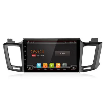 YUEHOO 10.1 Palcový 2 DIN pro Android 8.0 Automobilové stereo 2+32G Quad Core MP5 Přehrávač GPS WIFI 4G FM AM RDS Radio pro Toyota RAV4 2013-2017