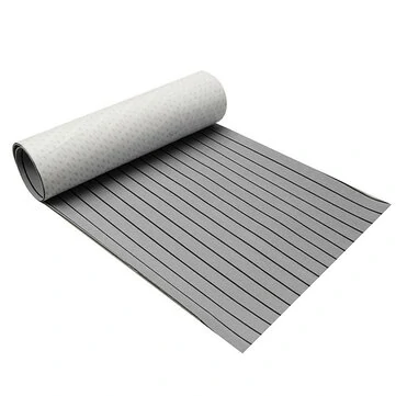 600x2400x5mm Námořní Podlahová Falešná Teaková Šedá S Černými Linkami EVA Pěnová Palubní Deska