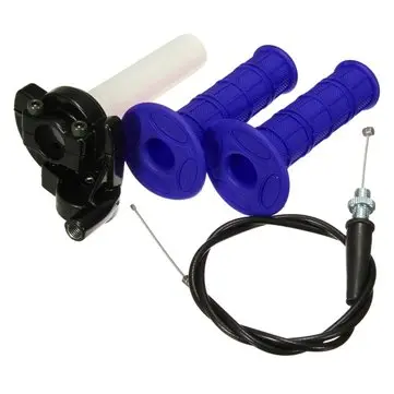 22mm  Plynový Manžet Twist S Kabelem Rychlá Akce Pro 140cc 150cc Pit Dirt Bike Modrá