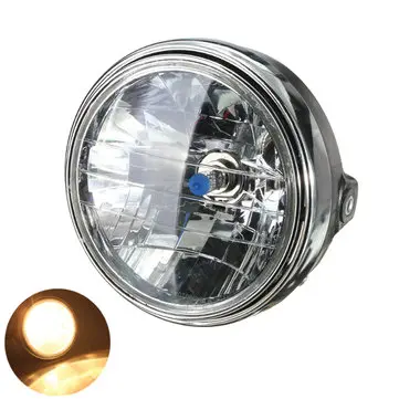 Hlavní světlo motocyklu 7 palců 12V 35W H4 s montáží vzadu