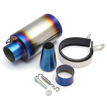 28-51mm Motocyklový Výfukový Tlumič Cylindru Modrá/Carbon Fiber Univerzální