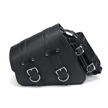 Univerzální Motorcycle Sedlové tašky Černá kůže pro XL883 XL1200 04-UP