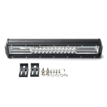 10-30V 16 palcový 432W třířadý 7D 72 LED světelný pruh Spot Flood Driving Combo Lamp pro offroadový Jeep Truck Baot ATV UTV