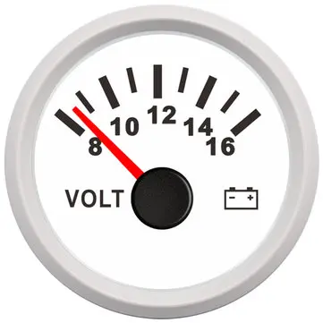 Volt Měrný Přístroj 8-16 Voltů Karavan Lodění Voltmetr