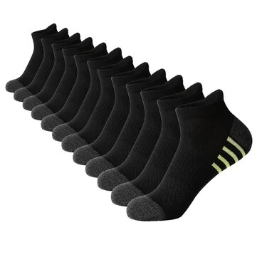 12 Párů Pánských Páskových Ankle Ponožek Lehkých Prodyšných Měkkých Pohodlných Nízkých Elastických Fitness Sportovních Krátkých Ponožek