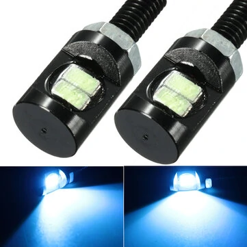 2ks DC 12V LED registrační značka světla šroubová bzučící orlí oko lampa pro motocykl auto Modrá