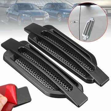 Párové černé auta Auto Postranní Přívod Vzduchu přívodní mříž Zastřešit Kryt Dekorace