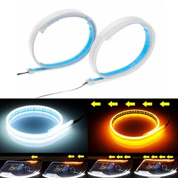 2 ks 30/45 /60CM Měkké Sekvenční Signální Lampové Přední Světlo Sada LED Strip DRL Světlo
