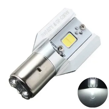 LED přední světlomet motocyklu DC 12-24V 12W H/L COB BA20D žárovka