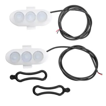 12V 18W 6LED Motorový motocykl Konstantně jasná bílá čtvercová přídavná světla přední vidlice Ochranná tyčová lampa vodotěsná