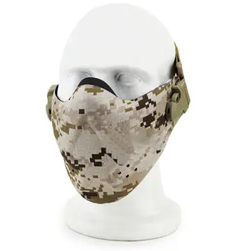 WoSporT Maskaovaná poloviční maska pro Airsoft CS Paintball taktický vojenský kostým