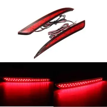 2 ks červený reflektor zadní světlo LED zadní nárazník brzdění stop lamp pro Ford Fusion 13-15