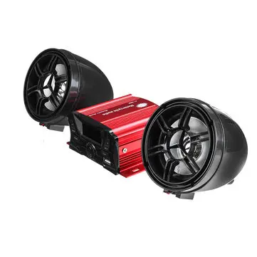 12V bluetooth Motocyklový reproduktorový systém reproduktorů systému Alarm MP3 přehrávač FM rádio