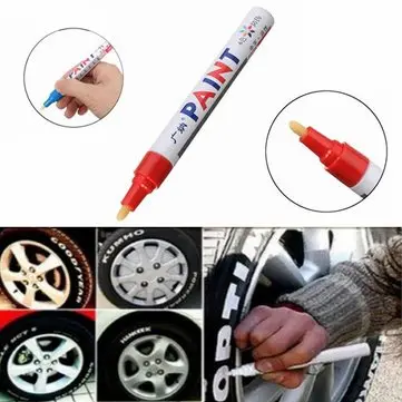 5 ks Červená Barva Tyre Permanentní Tužka na Pneumatiky Kovová Outdoor Označovací Inkoustový Značkovač Trendy