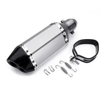 310mm Stříbrný Univerzální Motocykl Dirt Bike ATV Výfukový tlumič Potlačovač hluku DB Killer 38-51mm
