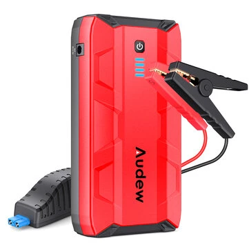 Audew 1000A Peak 10800mAh Přenosný startovací zdroj pro auto Auto Akumulátor Boost 12V Auto Startovací Kabely Power Bank Power Pack s Dvojitými USB Porty a Svítilnou