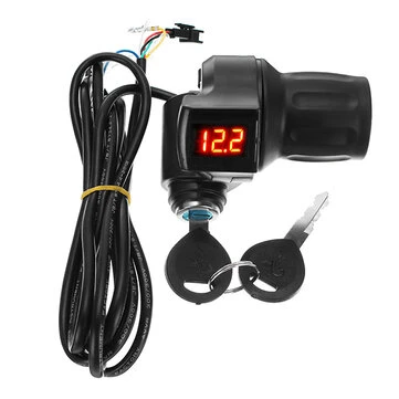 DC 12V-84V Řídící Skluz Twist Řídítka LCD Digitální Měřič S Klíči Pro Elektrické Motocykly Skútry