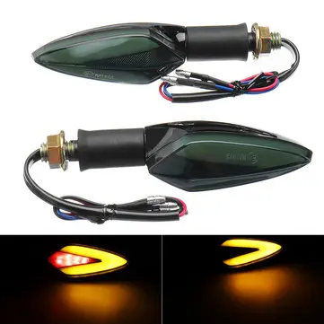 12V Motocyklové LED Blinkry Stopovací světlo Zadní světlo Žlutá Červená E11 Značka Skútr ATV
