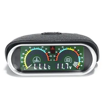 2v1 LCD Horizontální Digitální Měřič Napětí Teploty Vody DC 9-36V Pro Lodě Automobilové Nákladní Automobily
