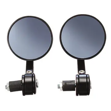 7/8 palce 22mm Motocyklový řídítkový Zpětné zrcátko Modré sklo Černé Univerzální