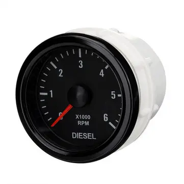 52mm 0-6000 RPM (Na palubovce) Elektrický otáčkoměr pro dieslový motor