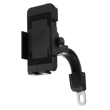 10W QI Bezdrátový nabíječ motocyklových motocyklů Nabíjecí držák telefonu Montážní zrcadlo Řídítka