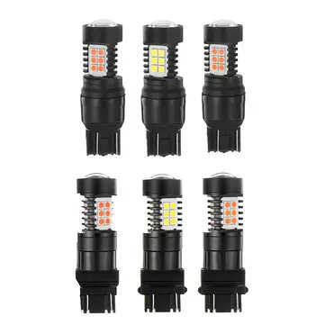 T20 LED žárovka 7443/3157 SMD3030 bílá/žlutá/červená Motocykl Automobilové světlo