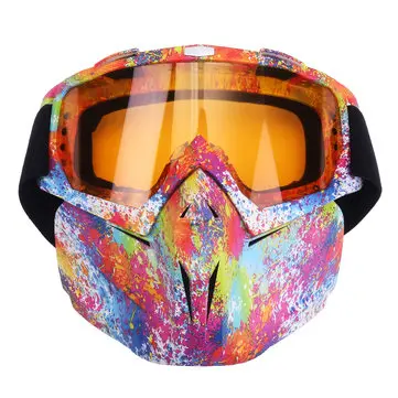 5 Barevných Objektiv Pružné Brýle Obličejová Mask Motoristické Jízda ATV Dirt Bike Bezpečnost