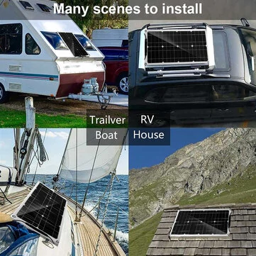 10W Solární Panel Set Baterie Nabíječka&30A Ovladač Auto Van Karavan Loď Kempování