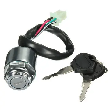 Spouštěcí zámkový spínač s klíčem 2 klíči 4 pin block konektor pro ATV Mini Moto Dirt Bike Buggy