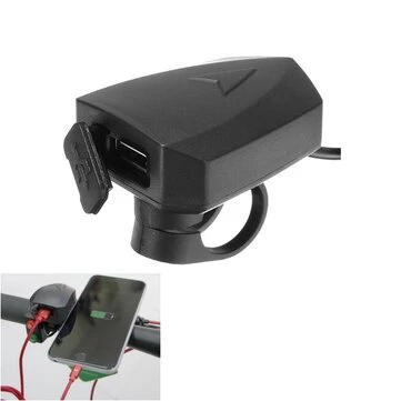 36V-100V 48V 5V 2A Řídící panel Telefon GPS USB Nabíječka pro E-scooter Montážní spona kola