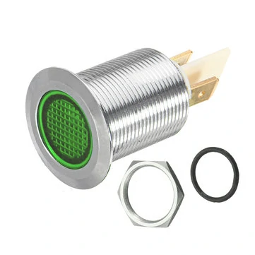 12V 19mm Kovová LED Panelová Varovná Indikační Lampa