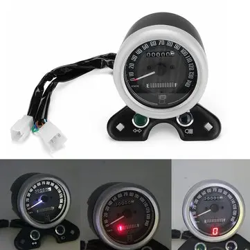 Zobrazování převodového stupně USB nabíječka Tachometr Měřič oleje LED signální světlo Motocykl Multifunkční Retro Odome