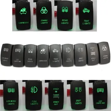 5 Pin 12V 24V Laser LED Světelný Bar Rocker Přepínač Narva ARB Carling Car Boat