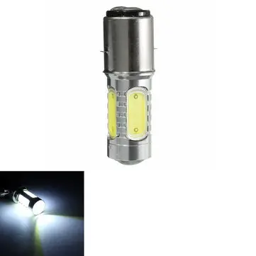 BA20D H16 4 COB LED Bílá Žárovka Pro Motorku Skútr ATV Přední Světlo