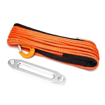 100ft 10mm Syntetické Věnce Lano Hawse Hook Dyneema Cesta Sebekrmení Strojová výstroj