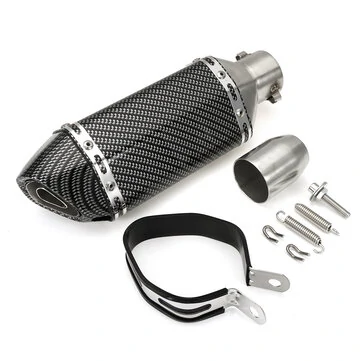 38-51mm Motocyklový Ocelový Krátký Výfukový Konec s Odstranitelným tlumičem Universal