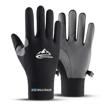 Dotykové obrazovky P full Finger Gloves Ice Silk Sunscreen Motocykl Non Slip Gloves