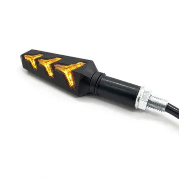 2KS 12V Černé Světla Indikátoru řízení Motorových kol Streameru Amber LED