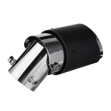 Kryt Tipy Výfukového Potrubí Regulovatelného Úhlu 63mm 100% Uhelné Vlákno Matně Černé