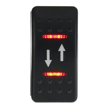 12V-24V SPST ON-OFF Červená LED Světelný Krytý Přepínač Loď Automobil Karavan Vodotěsný