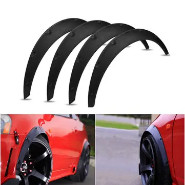 4 kusy 2 palce / 50 mm Univerzální flexibilní blatníky auta Extra široká karoserie blatníků