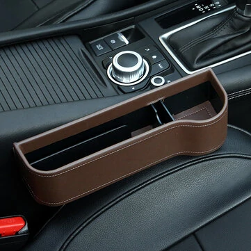 Úložný Box na Pravé Straně Skuliny mezi Sedadly Automobilu s Kapsou na Mobil z PU kůže