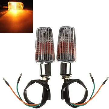 Univerzální chromové motocyklové ukazatele signální světla Amber Light