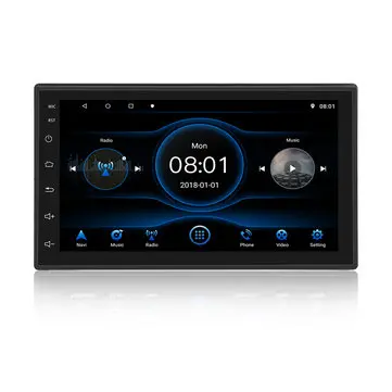 T3L Pro Android 8.1 7 Palcový Quad Core Autorádio 1G+16G Dvojitý DIN Přehrávač GPS Navigace bluetooth RDS