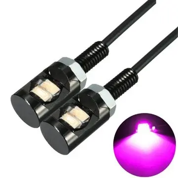 2ks DC 12V LED asi plotové světlo Šroub Orel Oko Lampa pro motocykl Auto Pink