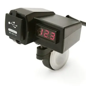 12V 3.1A Vodotěsný Voltmetr Napětí USB Napájecí Zásuvka Pro Motocykl ATV Skútr