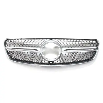 Stříbrná diamantová přední mřížka pro Mercedes-Benz W447 V200 V220 V250 V260 2015-2018 s kamerou