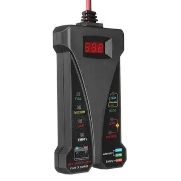 Přenosný 12V digitální tester baterie nabíjecí systém analyzátor s LED displejem